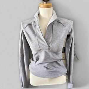 Lululemon Athletica Gray Women's Half-Zip Pullover Active Long Sleeve Top